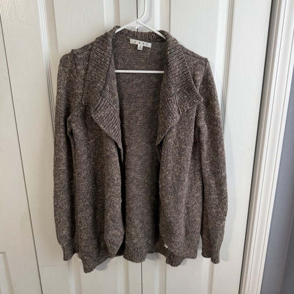 CAbi Sweaters - Cabi Swear By Sweater Open Front Cardigan Brown Marled Women's Size Small Boho